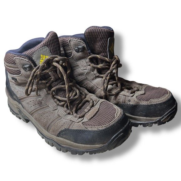 Columbia Mens Waterproof Hiking Boots Brown YM5144 231 Size 9.5 Outdoor Trail - Picture 1 of 8